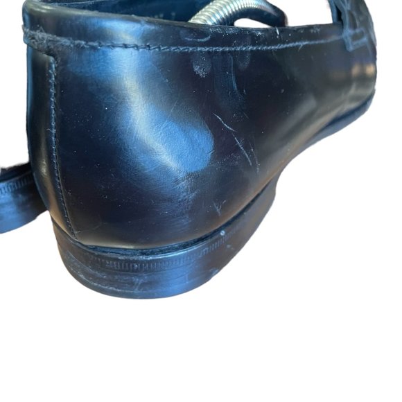 Prada Men's Black Leather Loafers with Silver Tone Buckle Detail Size 7 - Picture 14 of 16